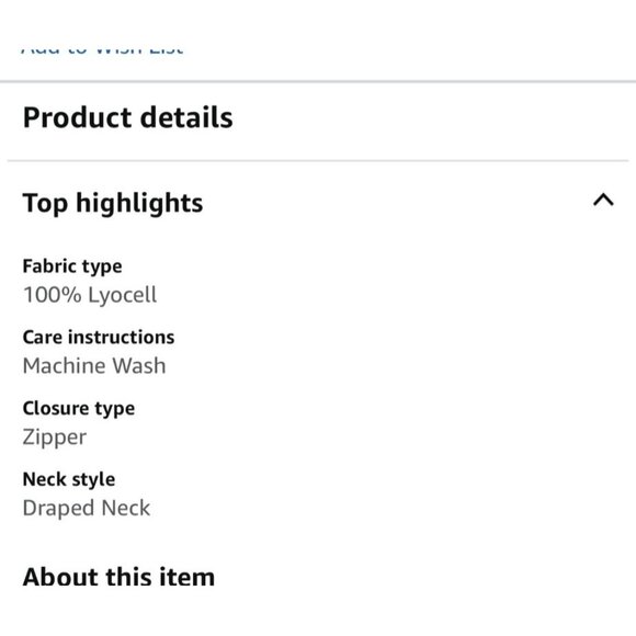 Terea Women's Cataleya Draped Neck Asymmetric Blouse size M NWT - Picture 5 of 6